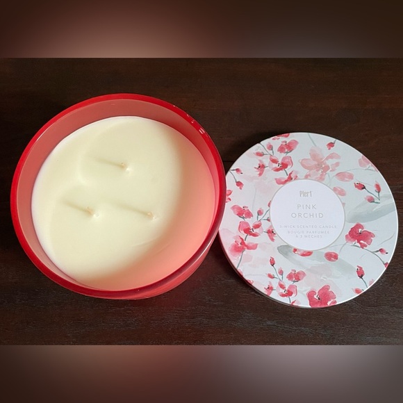 Pier 1 Pink Orchid 3 Wick Candle - Picture 3 of 5